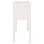 vidaXL Jardiniere de grădină, 2 buc., alb, 70x31x70 cm, lemn masiv pin
