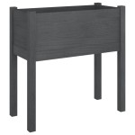 vidaXL Jardinieră de grădină, gri, 70x31x70 cm, lemn masiv de pin vidaXL Jardinieră de grădină, gri, 70x31x70 cm, lemn masiv de pin