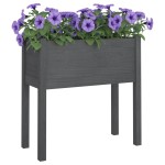 vidaXL Jardinieră de grădină, gri, 70x31x70 cm, lemn masiv de pin vidaXL Jardinieră de grădină, gri, 70x31x70 cm, lemn masiv de pin