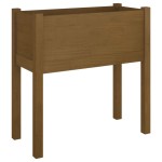 vidaXL Jardinieră de grădină, maro miere, 70x31x70 cm, lemn masiv pin vidaXL Jardinieră de grădină, maro miere, 70x31x70 cm, lemn masiv pin