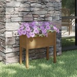 vidaXL Jardinieră de grădină, maro miere, 70x31x70 cm, lemn masiv pin vidaXL Jardinieră de grădină, maro miere, 70x31x70 cm, lemn masiv pin