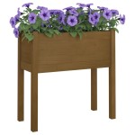 vidaXL Jardinieră de grădină, maro miere, 70x31x70 cm, lemn masiv pin vidaXL Jardinieră de grădină, maro miere, 70x31x70 cm, lemn masiv pin