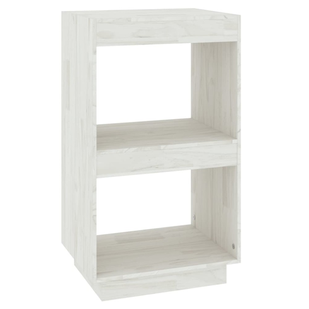 vidaXL Bibliotecă, alb, 40x30x71 cm, lemn masiv de pin
