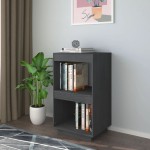 vidaXL Bibliotecă, gri, 40x35x71 cm, lemn masiv de pin vidaXL Bibliotecă, gri, 40x35x71 cm, lemn masiv de pin