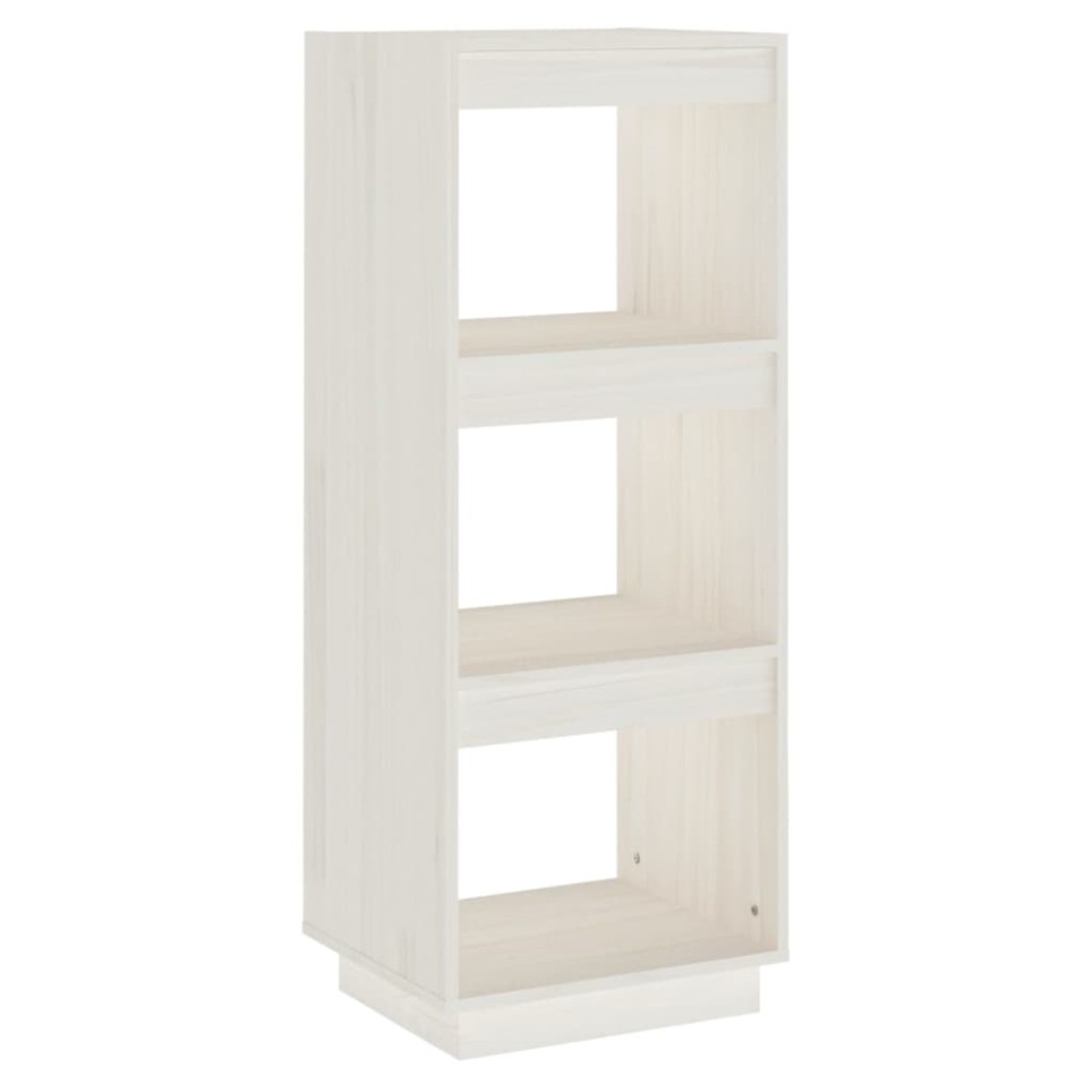 vidaXL Bibliotecă/Separator cameră, alb, 40x35x103 cm, lemn masiv pin