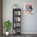 vidaXL Bibliotecă/Separator cameră, gri, 40x35x135 cm, lemn masiv pin vidaXL Bibliotecă/Separator cameră, gri, 40x35x135 cm, lemn masiv pin