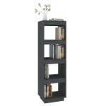 vidaXL Bibliotecă/Separator cameră, gri, 40x35x135 cm, lemn masiv pin vidaXL Bibliotecă/Separator cameră, gri, 40x35x135 cm, lemn masiv pin