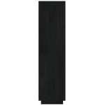 vidaXL Bibliotecă/Separator cameră negru 40x35x135 cm lemn masiv pin