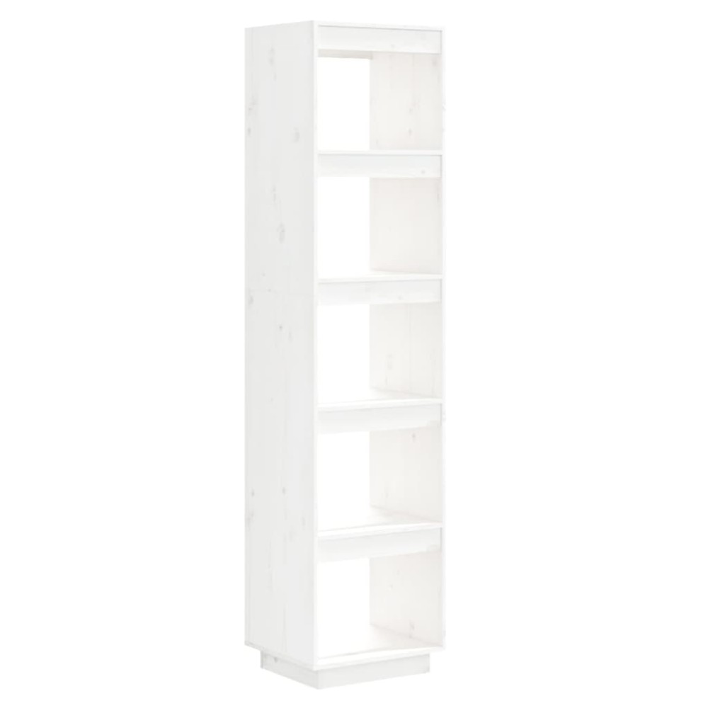 vidaXL Bibliotecă/Separator cameră alb 40x35x167 cm lemn masiv de pin