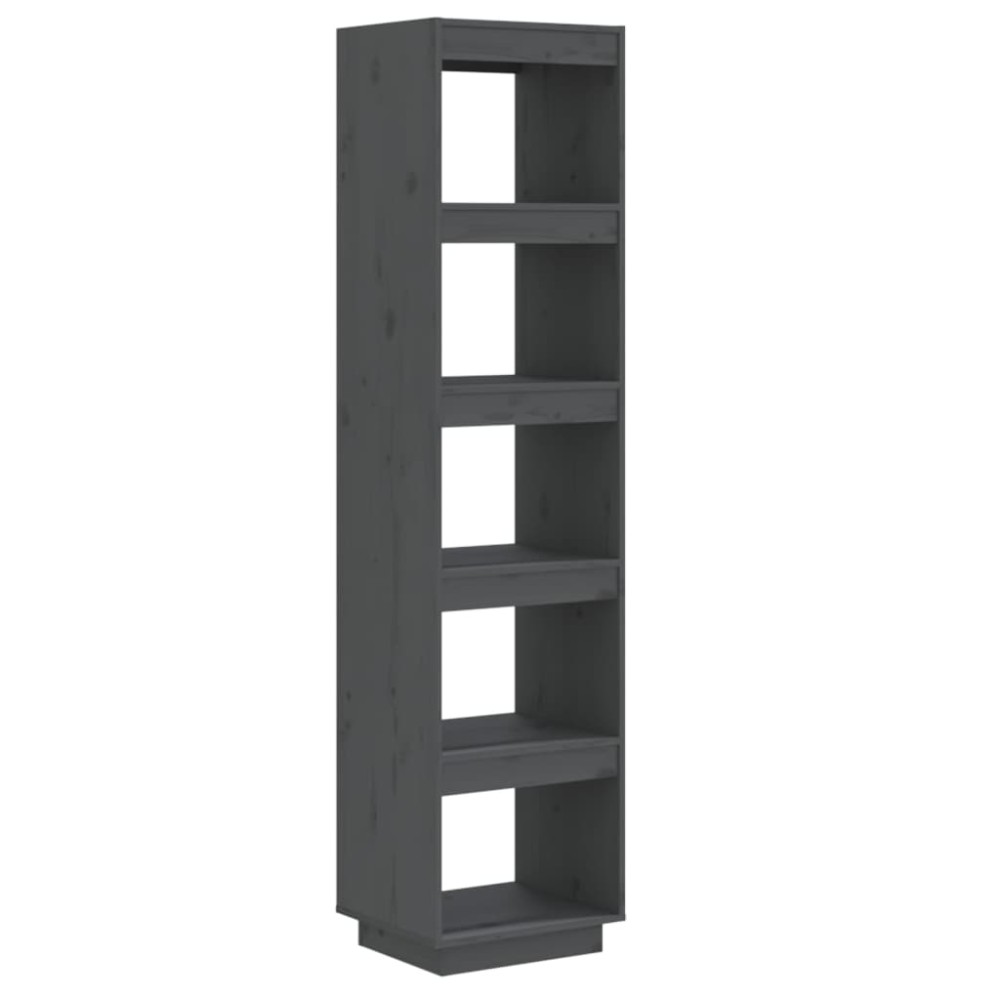 vidaXL Bibliotecă/Separator cameră gri 40x35x167 cm lemn masiv de pin
