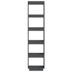 vidaXL Bibliotecă/Separator cameră gri 40x35x167 cm lemn masiv de pin vidaXL Bibliotecă/Separator cameră gri 40x35x167 cm lemn masiv de pin