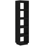 vidaXL Bibliotecă/Separator cameră negru 40x35x167 cm lemn masiv pin