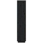vidaXL Bibliotecă/Separator cameră negru 40x35x167 cm lemn masiv pin