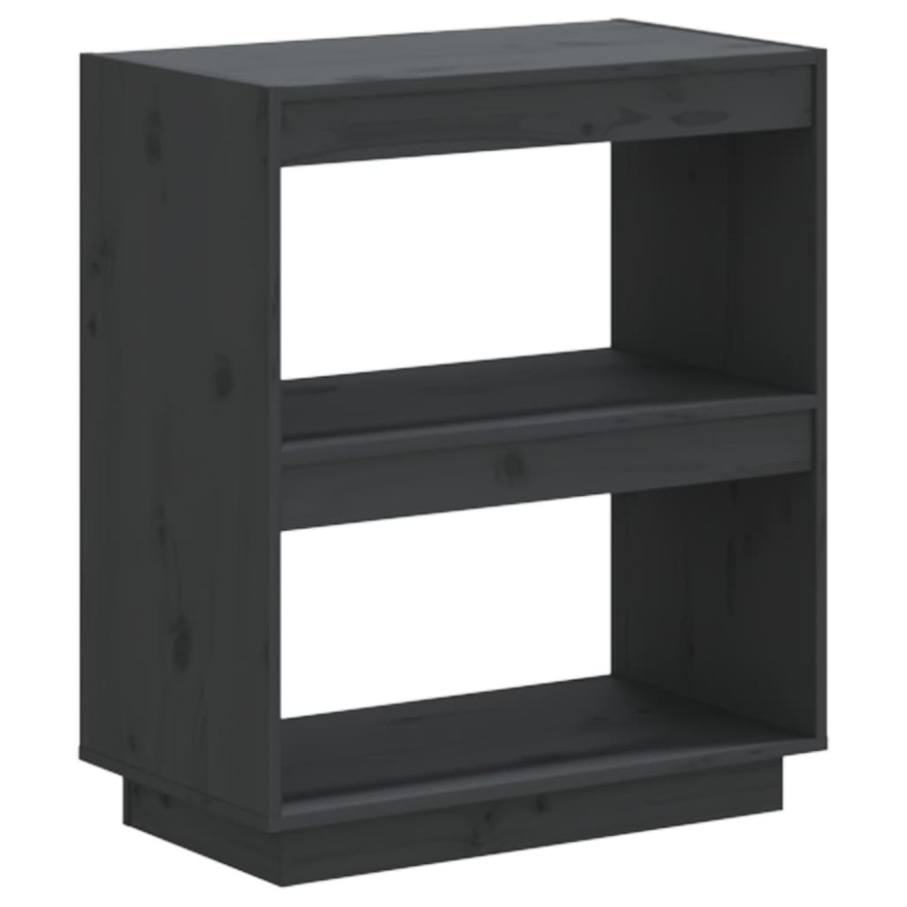 vidaXL Bibliotecă, gri, 60x35x71 cm, lemn masiv de pin