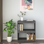 vidaXL Bibliotecă, gri, 60x35x71 cm, lemn masiv de pin vidaXL Bibliotecă, gri, 60x35x71 cm, lemn masiv de pin