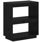 vidaXL Bibliotecă, negru, 60x35x71 cm, lemn masiv de pin vidaXL Bibliotecă, negru, 60x35x71 cm, lemn masiv de pin