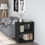 vidaXL Bibliotecă, negru, 60x35x71 cm, lemn masiv de pin vidaXL Bibliotecă, negru, 60x35x71 cm, lemn masiv de pin