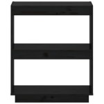 vidaXL Bibliotecă, negru, 60x35x71 cm, lemn masiv de pin vidaXL Bibliotecă, negru, 60x35x71 cm, lemn masiv de pin