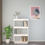 vidaXL Bibliotecă/Separator cameră alb 60x35x103 cm lemn masiv de pin