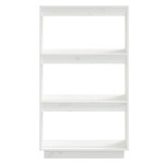 vidaXL Bibliotecă/Separator cameră alb 60x35x103 cm lemn masiv de pin