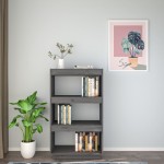 vidaXL Bibliotecă/Separator cameră, gri, 60x35x103 cm, lemn masiv pin vidaXL Bibliotecă/Separator cameră, gri, 60x35x103 cm, lemn masiv pin
