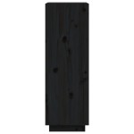 vidaXL Bibliotecă/Separator cameră negru 60x35x103 cm lemn masiv pin
