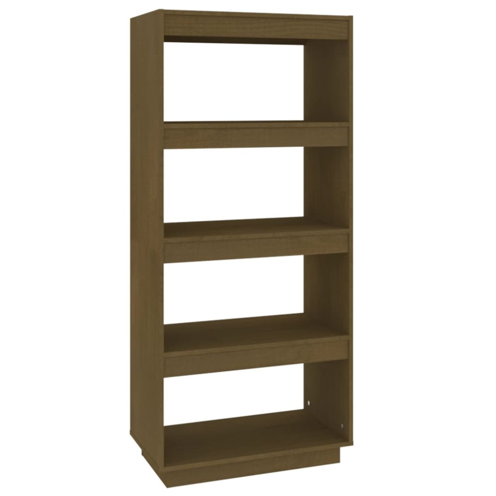 vidaXL Bibliotecă/Separator cameră, maro miere, 60x35x135 cm lemn pin