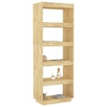 vidaXL Bibliotecă/Separator cameră, 60x35x167 cm, lemn masiv pin vidaXL Bibliotecă/Separator cameră, 60x35x167 cm, lemn masiv pin