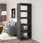 vidaXL Bibliotecă/Separator cameră, gri, 60x35x167 cm, lemn masiv pin vidaXL Bibliotecă/Separator cameră, gri, 60x35x167 cm, lemn masiv pin