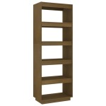 vidaXL Bibliotecă/Separator cameră, maro miere, 60x35x167 cm, lemn pin vidaXL Bibliotecă/Separator cameră, maro miere, 60x35x167 cm, lemn pin