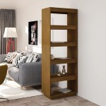 vidaXL Bibliotecă/Separator cameră, maro miere, 60x35x167 cm, lemn pin vidaXL Bibliotecă/Separator cameră, maro miere, 60x35x167 cm, lemn pin