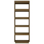 vidaXL Bibliotecă/Separator cameră, maro miere, 60x35x167 cm, lemn pin vidaXL Bibliotecă/Separator cameră, maro miere, 60x35x167 cm, lemn pin