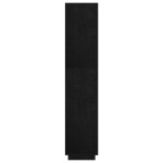 vidaXL Bibliotecă/Separator cameră negru 60x35x167 cm lemn masiv pin