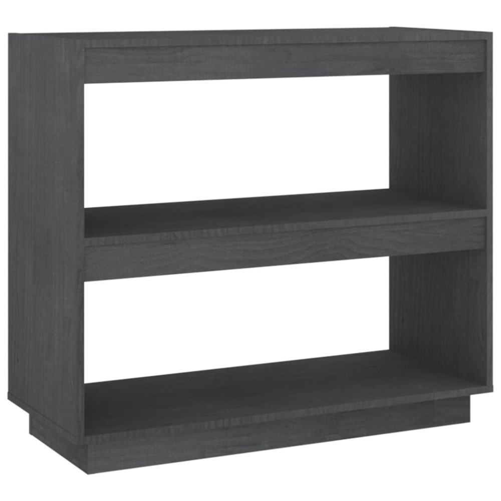 vidaXL Bibliotecă, gri, 80x35x71 cm, lemn masiv de pin