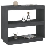 vidaXL Bibliotecă, gri, 80x35x71 cm, lemn masiv de pin vidaXL Bibliotecă, gri, 80x35x71 cm, lemn masiv de pin