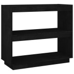 vidaXL Bibliotecă, negru, 80x35x71 cm, lemn masiv de pin vidaXL Bibliotecă, negru, 80x35x71 cm, lemn masiv de pin