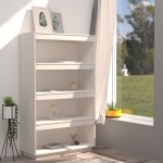 vidaXL Bibliotecă/Separator cameră alb 80x35x135 cm, lemn masiv de pin vidaXL Bibliotecă/Separator cameră alb 80x35x135 cm, lemn masiv de pin