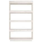 vidaXL Bibliotecă/Separator cameră alb 80x35x135 cm, lemn masiv de pin vidaXL Bibliotecă/Separator cameră alb 80x35x135 cm, lemn masiv de pin