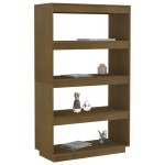 vidaXL Bibliotecă/Separator cameră, maro miere, 80x35x135 cm lemn pin vidaXL Bibliotecă/Separator cameră, maro miere, 80x35x135 cm lemn pin
