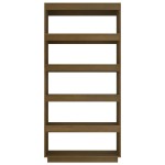 vidaXL Bibliotecă/Separator cameră, maro miere, 80x35x167 cm lemn pin