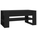vidaXL Masă de cafea, negru, 102x55x45 cm, lemn prelucrat