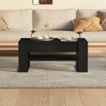 vidaXL Masă de cafea, negru, 102x55x45 cm, lemn prelucrat