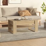 vidaXL Măsuță de cafea, stejar Sonoma, 102x55x45 cm, lemn prelucrat vidaXL Măsuță de cafea, stejar Sonoma, 102x55x45 cm, lemn prelucrat