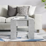 vidaXL Măsuță de cafea, gri beton, 55,5x55x45 cm, lemn prelucrat vidaXL Măsuță de cafea, gri beton, 55,5x55x45 cm, lemn prelucrat