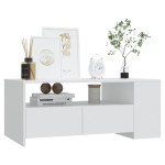 vidaXL Măsuță de cafea, alb, 102x55x42 cm, lemn prelucrat