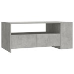 vidaXL Măsuță de cafea, gri beton, 102x55x42 cm, lemn prelucrat