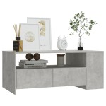 vidaXL Măsuță de cafea, gri beton, 102x55x42 cm, lemn prelucrat