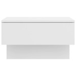 vidaXL Noptiere de perete, 2 buc., alb