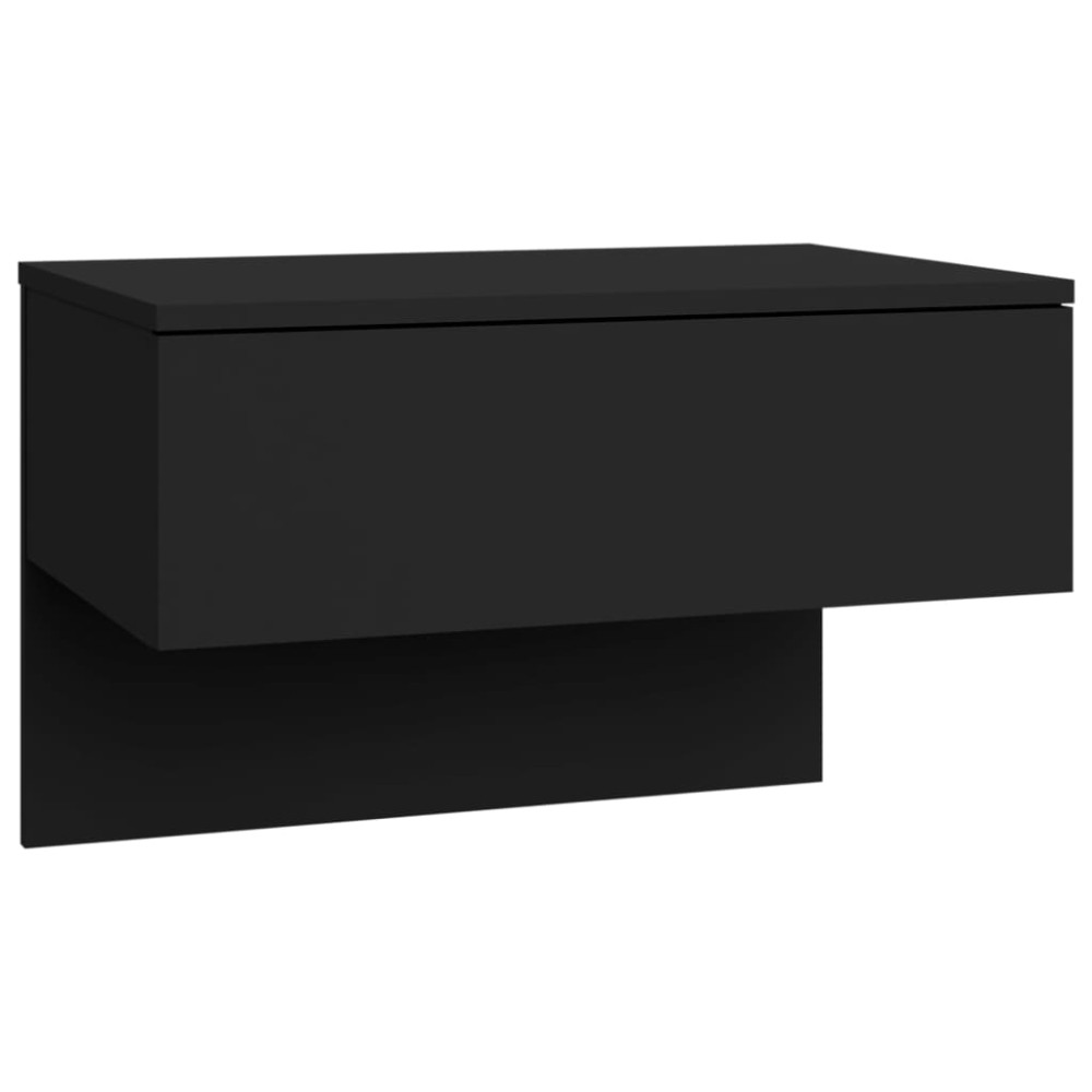 vidaXL Noptieră de perete, negru