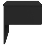vidaXL Noptieră de perete, negru vidaXL Noptieră de perete, negru